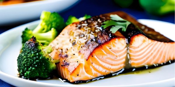Broiled Salmon with Broccoli